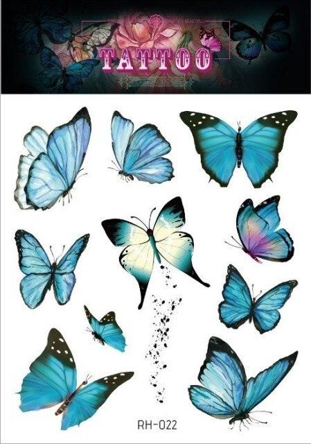 1 Pc Butterfly 3D Temporary Tattoo 52 Style Waterproof Butterfly Tattoos Stickers Temporary Colorful Design For Womens - STEVVEX Beauty - 103, 3D Tattoo, Arm Tattoo, Beauty, Black Tattoos, Body Tattoo, Boys Tattoo, Butterfly Tattoo, Fashion Tattoo, Realistic Tattoo, Small Tattoo, Tattoo, Waterproof Tattoo, Women Tattoo, Womens Tattoo - Stevvex.com
