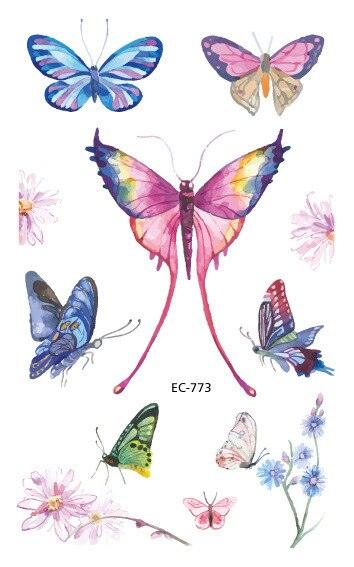 1 Pc Butterfly 3D Temporary Tattoo 52 Style Waterproof Butterfly Tattoos Stickers Temporary Colorful Design For Womens - STEVVEX Beauty - 103, 3D Tattoo, Arm Tattoo, Beauty, Black Tattoos, Body Tattoo, Boys Tattoo, Butterfly Tattoo, Fashion Tattoo, Realistic Tattoo, Small Tattoo, Tattoo, Waterproof Tattoo, Women Tattoo, Womens Tattoo - Stevvex.com