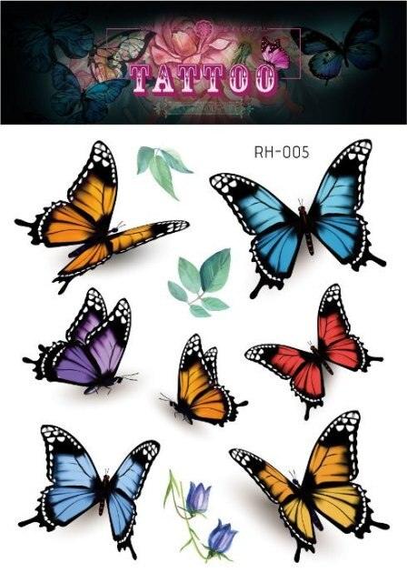 1 Pc Butterfly 3D Temporary Tattoo 52 Style Waterproof Butterfly Tattoos Stickers Temporary Colorful Design For Womens - STEVVEX Beauty - 103, 3D Tattoo, Arm Tattoo, Beauty, Black Tattoos, Body Tattoo, Boys Tattoo, Butterfly Tattoo, Fashion Tattoo, Realistic Tattoo, Small Tattoo, Tattoo, Waterproof Tattoo, Women Tattoo, Womens Tattoo - Stevvex.com