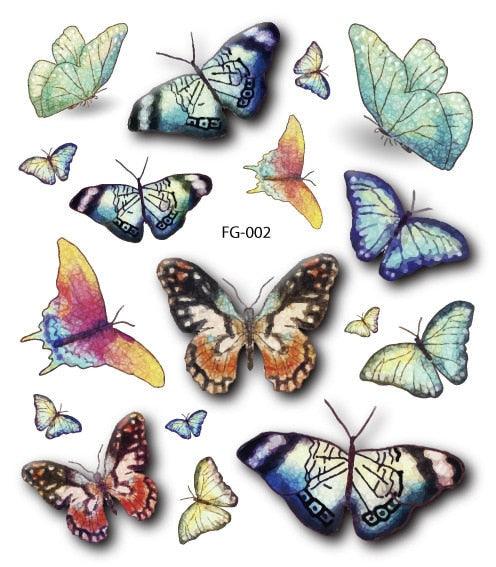1 Pc Butterfly 3D Temporary Tattoo 52 Style Waterproof Butterfly Tattoos Stickers Temporary Colorful Design For Womens - STEVVEX Beauty - 103, 3D Tattoo, Arm Tattoo, Beauty, Black Tattoos, Body Tattoo, Boys Tattoo, Butterfly Tattoo, Fashion Tattoo, Realistic Tattoo, Small Tattoo, Tattoo, Waterproof Tattoo, Women Tattoo, Womens Tattoo - Stevvex.com