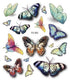 1 Pc Butterfly 3D Temporary Tattoo 52 Style Waterproof Butterfly Tattoos Stickers Temporary Colorful Design For Womens - STEVVEX Beauty - 103, 3D Tattoo, Arm Tattoo, Beauty, Black Tattoos, Body Tattoo, Boys Tattoo, Butterfly Tattoo, Fashion Tattoo, Realistic Tattoo, Small Tattoo, Tattoo, Waterproof Tattoo, Women Tattoo, Womens Tattoo - Stevvex.com