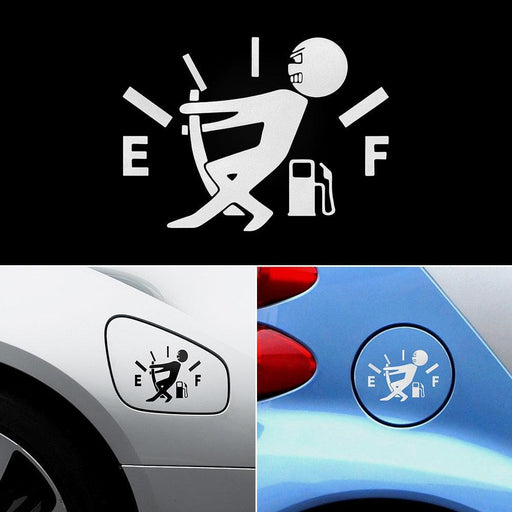1 Pcs Funny Car Sticker Pull Fuel Tank Pointer To Full Hellaflush Reflective Vinyl Car Sticker Decal Funny High Gas Car Stickers, Reflective Gas Consumption Decal Heat & Water Resistant Fuel Gage Empty Stickers for Car Trucks Motorcycle SUV Van