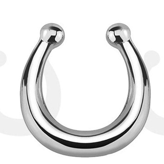1 Pcs Stainless Steel Fake Nose Ring Clip On Septum Piercing Faux Hoop Nose Ring Nose Punk Body Cartilage Tragus Ring Body Jewelry Fake Crystal Nose Piercing Body Jewelry Floral Nose Hoop Nostril Nose Ring Piercing Jewelry
