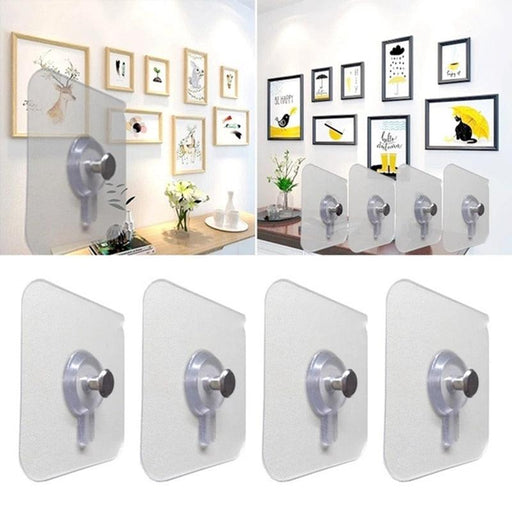 10 Pcs Punch-Free Non-Marking Strong Adhesive Screw Stickers Wall Picture Hook Invisible Traceless Hardware Drywall Hooks Towel Hook Self Adhesive Key Holder Wall Hook Clothes Coat Robe Hooks Cabinet Closet Door Hanger