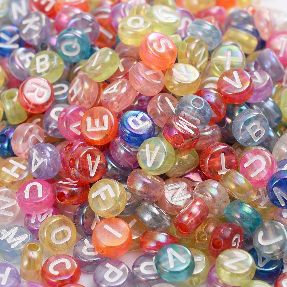 100Pcs/lot Gold Silver Color Letter Beads Flat Round Acrylic Alphabet Spacer Beads For Jewelry Making Bracelet Necklace Acrylic Alphabet Letter Beads A-Z Letter for Jewelry Making