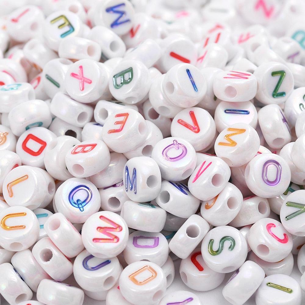 100Pcs/lot Gold Silver Color Letter Beads Flat Round Acrylic Alphabet Spacer Beads For Jewelry Making Bracelet Necklace Acrylic Alphabet Letter Beads A-Z Letter for Jewelry Making