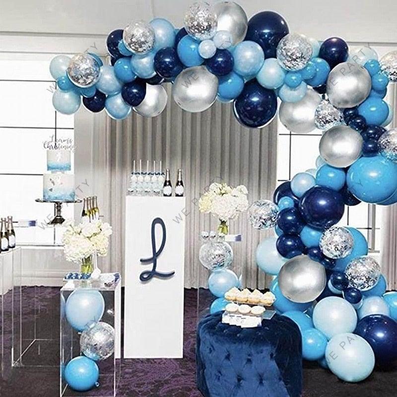 102pcs New Retro Color Navy Blue Birthday Ballons Arch Garland Kit For Baby Shower Wedding Party For Decoration Ballons for Wedding Birthday And Party