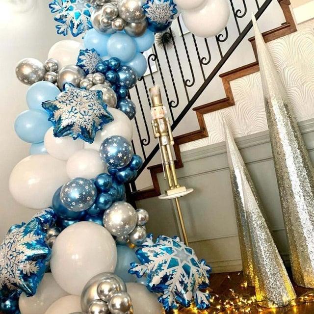 104pcs Snowflake Ice Snow Metal Balloon For Birthday Party Decor Baby Showers Winter Themed Balloons For Party Wedding and Birthday Boy Party Ballons - STEVVEX Balloons - 104pcs balloons, 90, attractive balloons, attractive party balloons, Baby Balloons, baby shower balloons, balloon, balloons, birthday balloon, Birthday Balloons, birthday blast balloons, birthday theme balloons, bridal party balloons, home based party balloons, kids party balloons, snowflakes balloons - Stevvex.com