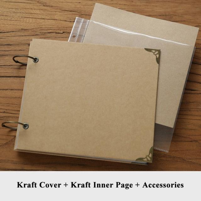 10Inch Wedding Photo Album Scrapbook Cardboard Albums Photo Baby Scrapbooking Album Blank Cover Travel Albums For Photos Home Decor House Decoration DIY Memorable Gifts For Loved Ones