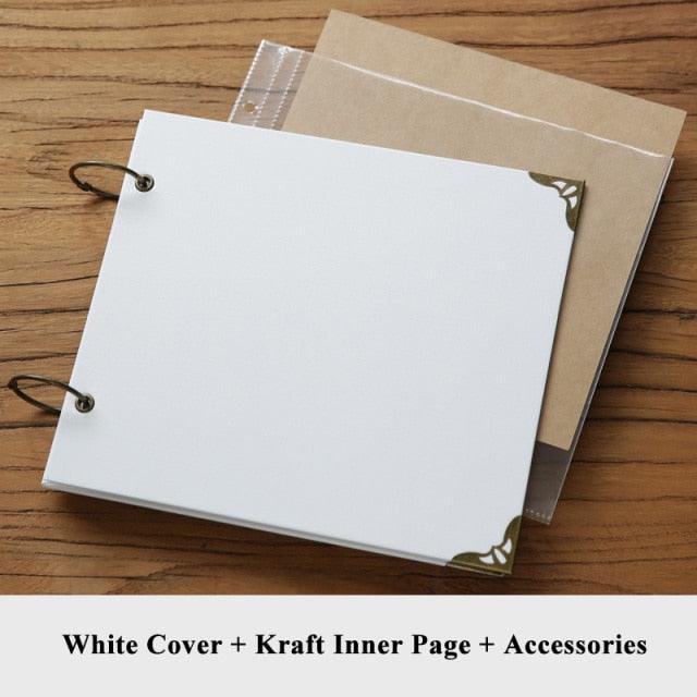 10Inch Wedding Photo Album Scrapbook Cardboard Albums Photo Baby Scrapbooking Album Blank Cover Travel Albums For Photos Home Decor House Decoration DIY Memorable Gifts For Loved Ones