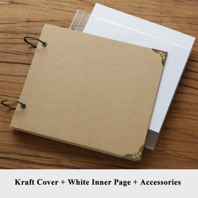 10Inch Wedding Photo Album Scrapbook Cardboard Albums Photo Baby Scrapbooking Album Blank Cover Travel Albums For Photos Home Decor House Decoration DIY Memorable Gifts For Loved Ones