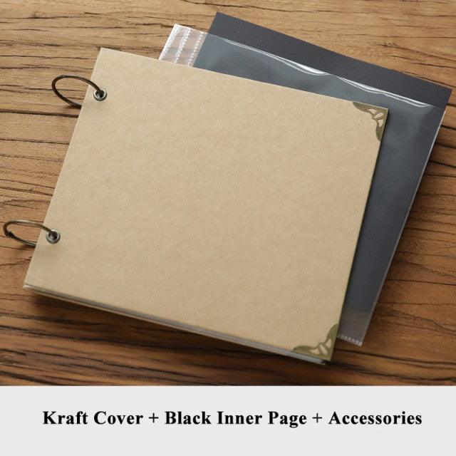 10Inch Wedding Photo Album Scrapbook Cardboard Albums Photo Baby Scrapbooking Album Blank Cover Travel Albums For Photos Home Decor House Decoration DIY Memorable Gifts For Loved Ones