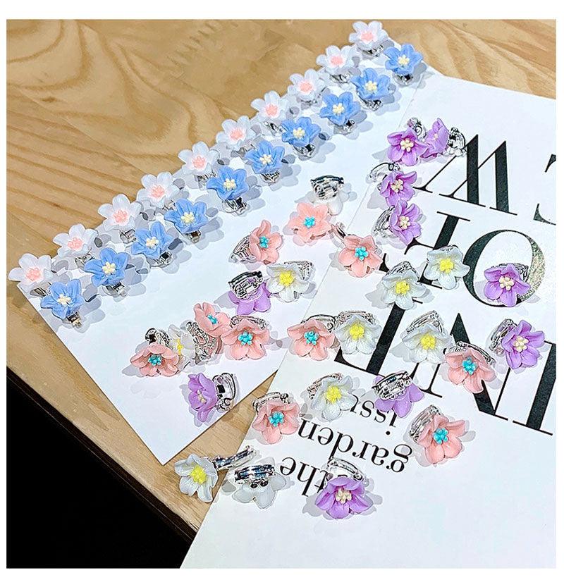 10pcs Small Flower Buckle Hair Clips Hairpins for Women Girls Fashion Hair Styles Holder Hair Pins Claws Wedding Hair Accessories for Brides and Bridesmaids