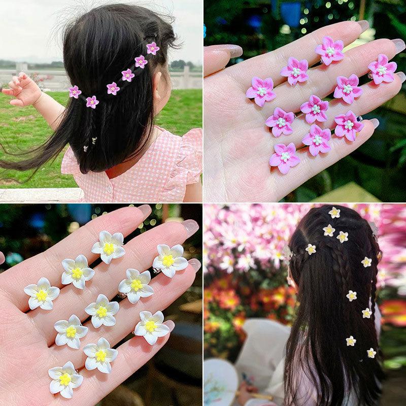10pcs Small Flower Buckle Hair Clips Hairpins for Women Girls Fashion Hair Styles Holder Hair Pins Claws Wedding Hair Accessories for Brides and Bridesmaids