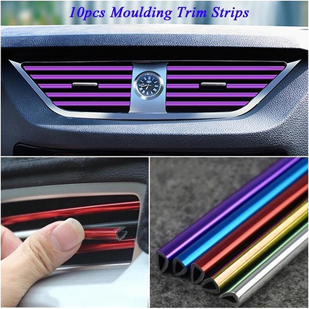 10Pcs/set Universal Car Air Conditioner Vent Outlet Trim Strip Decoration U Shape Moulding Trim Strip Line Car Shiny Accessories Car Air Conditioner Outlet Decorative U Shape Moulding Trim Strips Decor Car Styling Accessories - ALLURELATION - 553, Auto Accessories, car, Car Accessories, Car Air Conditioner Outlet, Car Air Conditioner Vent Outlet, Car Air Vent Outlet, Car Decor, Car Gadgets, Car Interior, Car Organizer, Car Ornaments, Car Vent Outlet, cars, cars gadgets - Stevvex.com