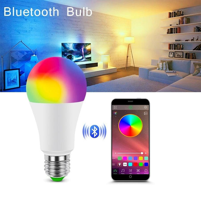 110V 220V Bluetooth E27 RGBW LED Bulb Lights 5W 10W 15W RGB Lampada Changeable Colorful RGBWW LED Lamp With Remote+Memory Mode  Smart Light Bulbs, RGBCW Color Changing Light Bulb Dimmable, 7W A19 led Bulb 60W Equivalent, Smart Bulbs That Work