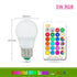 110V 220V E27 RGB LED Bulb Lights 5W 10W 15W RGB Lampada Changeable Colorful RGBW LED Lamp With IR Remote Control+Memory Mode RGB LED Light Bulbs, 10W LED Color Changing Light Bulb with Remote Control