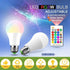 110V 220V E27 RGB LED Bulb Lights 5W 10W 15W RGB Lampada Changeable Colorful RGBW LED Lamp With IR Remote Control+Memory Mode RGB LED Light Bulbs, 10W LED Color Changing Light Bulb with Remote Control
