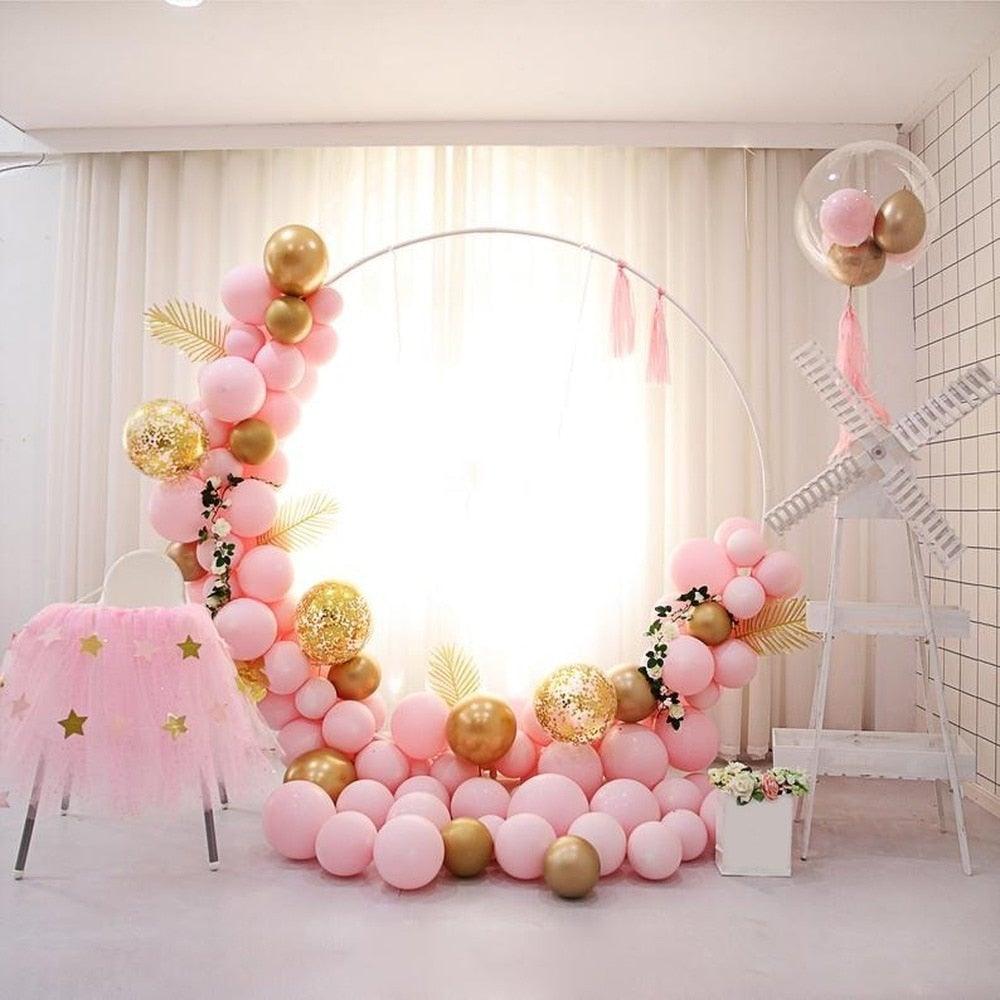 119 pcs Pastel Pink Garland Arch Latex Balloon Kit For Party Decoration Wedding Birthday Baby Shower Bridal Shower Girla nd Boy Biethday Ballons Party Decoration in Luxury Design
