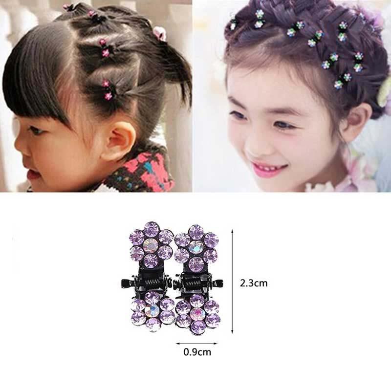 12pcs/set Mini Rhinestone No-Slip Grips Hair Clips for Women Girls Glitter Teeth Metal Clamps Flower Gorgeous Hair Accessories For Brides And Bridesmaids