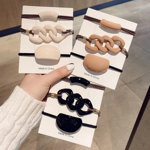 1/3Pcs/Set Women Scrunchie Hair Ties Ponytail Holder Headband Rubber Bands Fashion Elastic Hair Bands Hair Rope Gorgeous Hair Accessories For Women