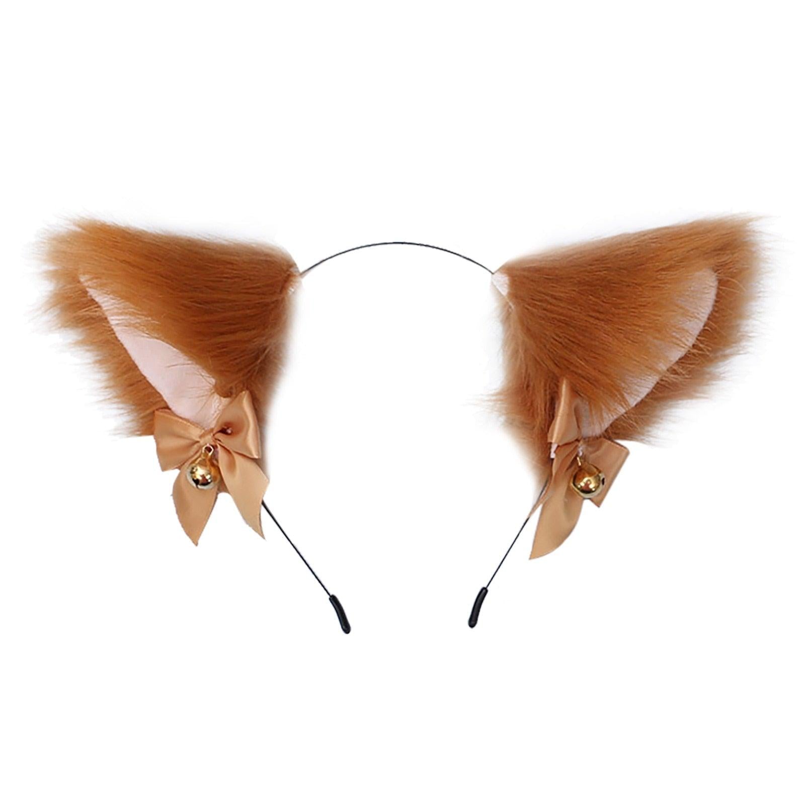15 Colors Beautiful Masquerade Halloween Cat Ears Cosplay Cat Ear Party Costume Bow Tie Bell Headwear Headband Gorgeous Hair Accessories For Women