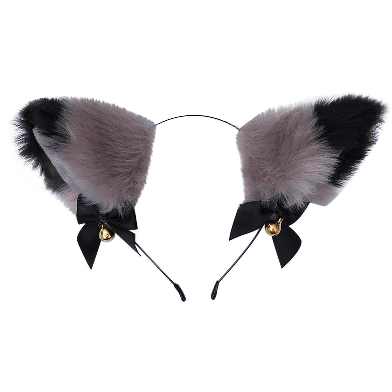 15 Colors Beautiful Masquerade Halloween Cat Ears Cosplay Cat Ear Party Costume Bow Tie Bell Headwear Headband Gorgeous Hair Accessories For Women