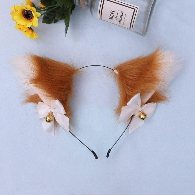 15 Colors Beautiful Masquerade Halloween Cat Ears Cosplay Cat Ear Party Costume Bow Tie Bell Headwear Headband Gorgeous Hair Accessories For Women
