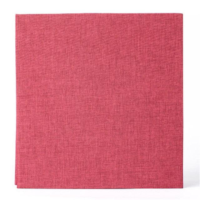 16-inch 20 Pages Self Adhesive Photo Album DIY Scrapbook Rustic Linen Cloth Cover Personalize Album for Wedding Memory Album  Home Decor House Decoration DIY Memorable Gifts For Loved Ones