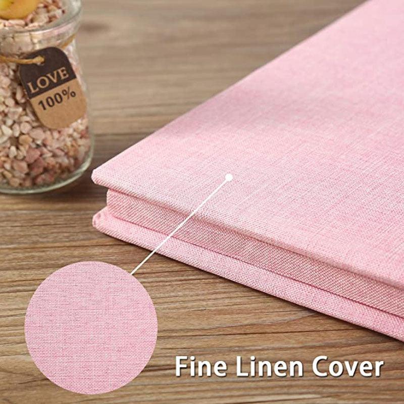 16-inch 20 Pages Self Adhesive Photo Album DIY Scrapbook Rustic Linen Cloth Cover Personalize Album for Wedding Memory Album  Home Decor House Decoration DIY Memorable Gifts For Loved Ones