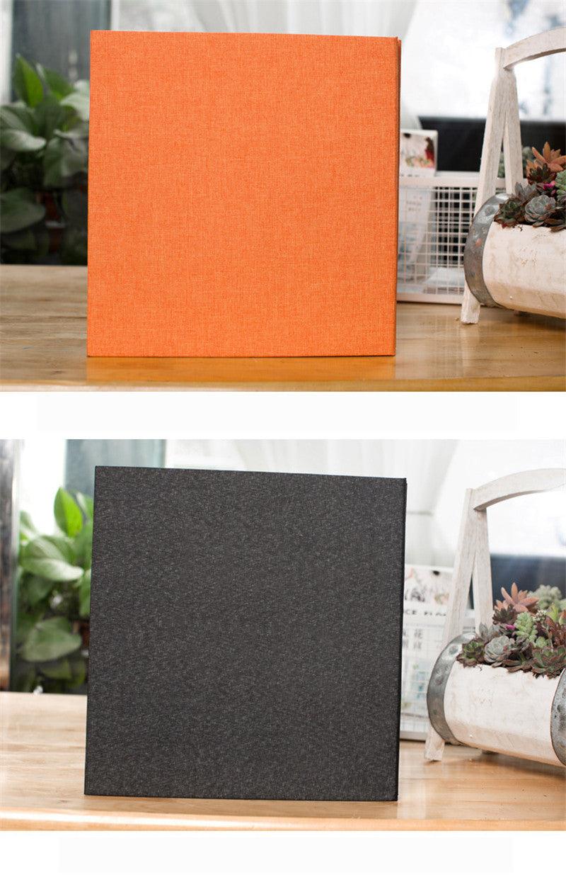 16-inch 20 Pages Self Adhesive Photo Album DIY Scrapbook Rustic Linen Cloth Cover Personalize Album for Wedding Memory Album  Home Decor House Decoration DIY Memorable Gifts For Loved Ones