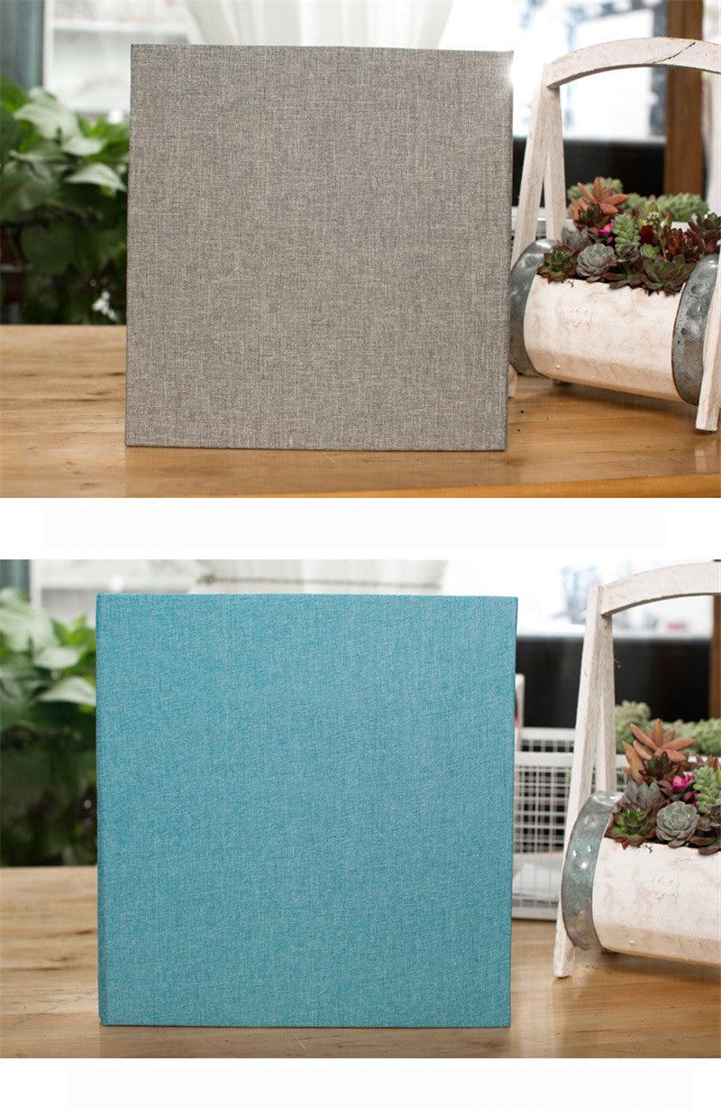 16-inch 20 Pages Self Adhesive Photo Album DIY Scrapbook Rustic Linen Cloth Cover Personalize Album for Wedding Memory Album  Home Decor House Decoration DIY Memorable Gifts For Loved Ones