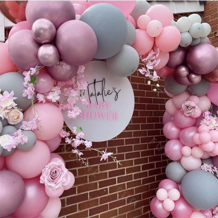 168Pcs Pink Colorful Thicken Balloons Used For Wedding Decoration Birthday Baby Shower Party Decoration Girl Decoration