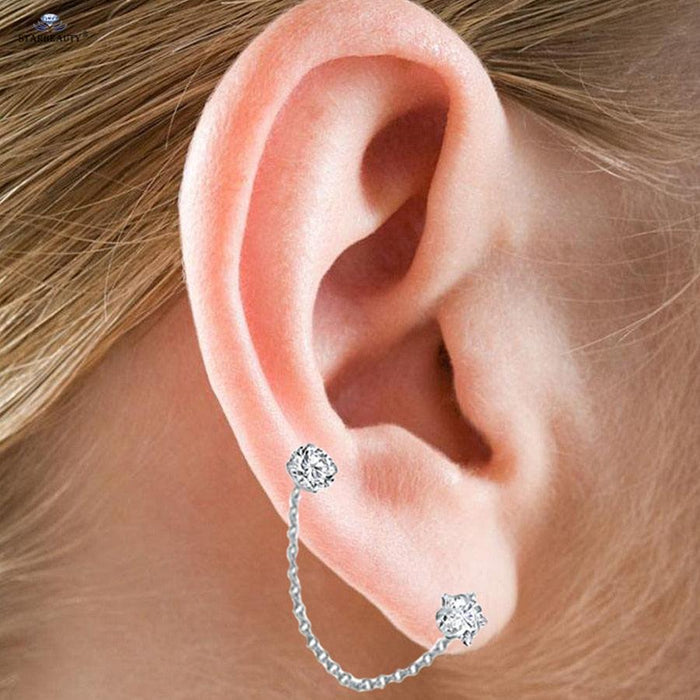 16G Tassel Earrings Ear Piercing Crystal Round Star Cartilage Piercing Helix Piercing Tragus Earrings Dangle Earrings Helix Cartilage Earring Stud  Tassel Earrings Hoop Earing Chain Helix Piercing Stud Cuff Earrings for Women Ear Jewelry