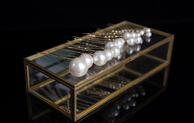 18pcs/lot Big Small Pearl Hair Stick Set  Sweet U Shape Hair Clip Hairpin Wedding Bride Headdress Wedding Hair Accessories for Brides and Bridesmaids