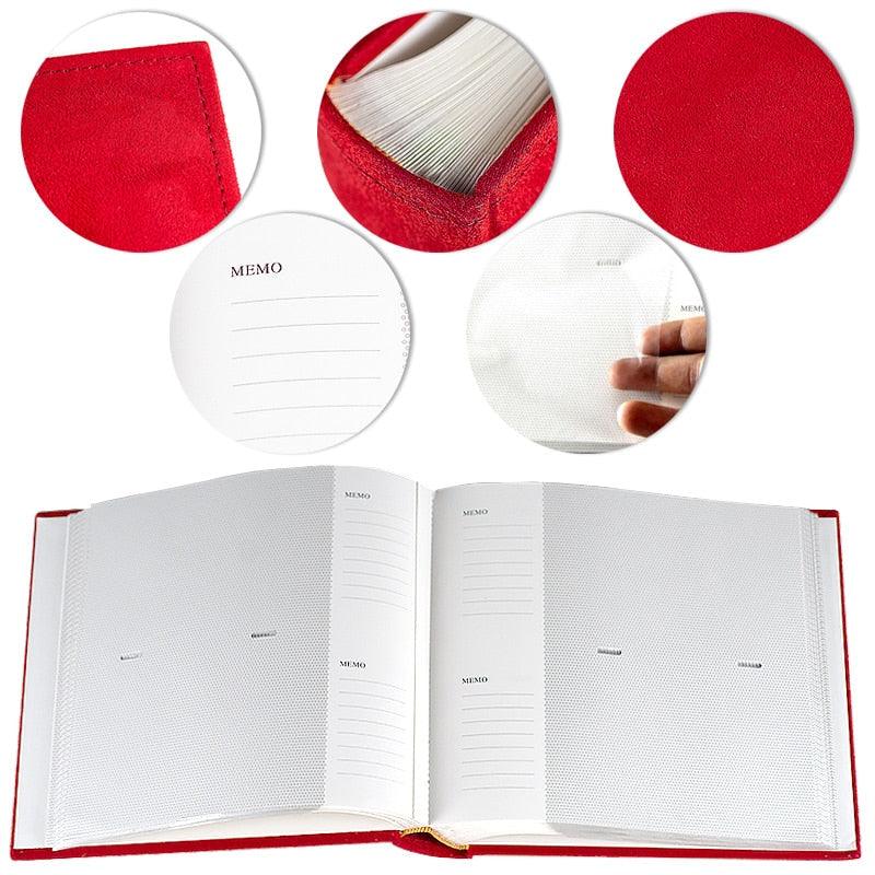 1Pc 4 Colors Holds Photos Slip In Memo Photo Album Family Memory Notebook Picture Albums 200 Photos For Photographs Albums Book  Scrapbook Paper Baby Family Scrapbook Albums