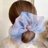 1PC Spring Summer Net Yarn Hair Bow Scrunchies Large Chiffon Women Elastic Hair Band Ponytail Holder Hair Tie Ponytail Holder Accessories for Women Girls