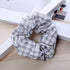 1PC Vintage Scrunchie Stretch Headband Dot Plaid Scrunchies Women Elastic Hair Bands Girls Hair Ties Striped Ponytail Holder Accessories for Women