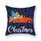 1Pcs Blue Christmas Tree Deer Santa Claus Pattern Polyester Cushion Cover Merry Christmas Throw Cushion Covers Tree Reindeer Star Pillow Case For Party Home Decoration Decorative Sofa Home Decor Pillowcover 45x45cm