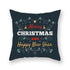 1Pcs Blue Christmas Tree Deer Santa Claus Pattern Polyester Cushion Cover Merry Christmas Throw Cushion Covers Tree Reindeer Star Pillow Case For Party Home Decoration Decorative Sofa Home Decor Pillowcover 45x45cm