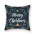 1Pcs Blue Christmas Tree Deer Santa Claus Pattern Polyester Cushion Cover Merry Christmas Throw Cushion Covers Tree Reindeer Star Pillow Case For Party Home Decoration Decorative Sofa Home Decor Pillowcover 45x45cm