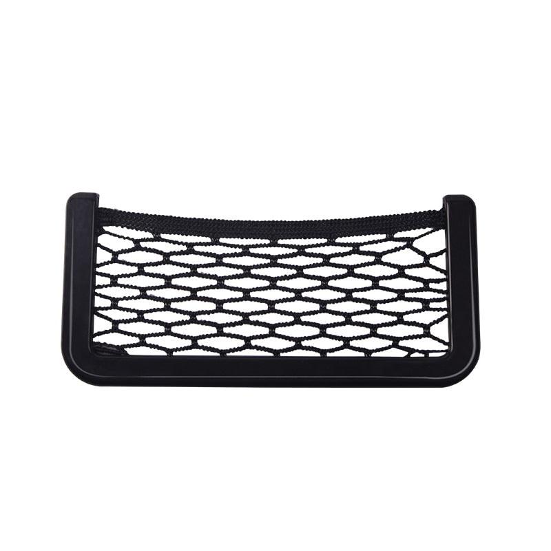 1Pcs Car Organizer Storage Bag Auto Paste Net Pocket Phone Holder Car Accessories 20*8CM 8*15CM Universal car Accessories Car Seat Side Back Storage Net Bag Phone Holder Pocket Organizer Accessories