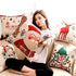 1Pcs Happy New Year Christmas Decorations Pillows Cover Merry Christmas Throw Cushion Covers Tree Reindeer Star Pillow Case For Party Home Decoration 45x45CM