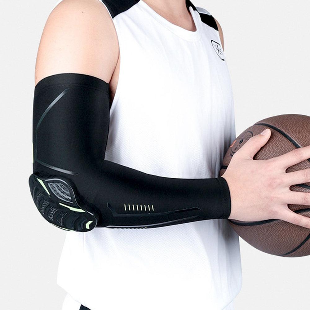 1Piece Sports Elbow Support Pads Breathable Arm Compression Shield Shape Crash Proof Elbow Pads Arm Sleeve Compression Sleeve For Outdoor Sports Running Basketball Football Volleyball Arm Cover