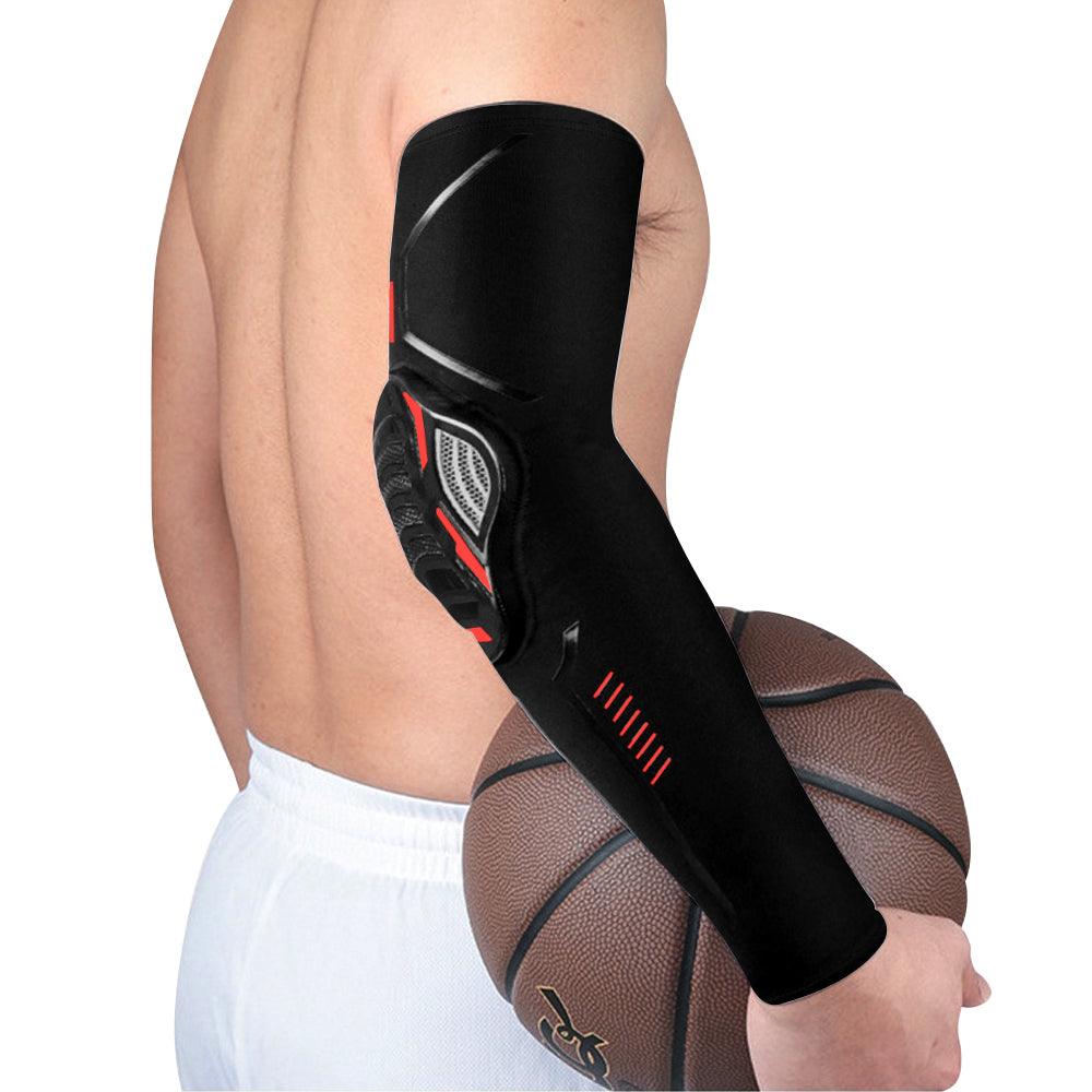 1Piece Sports Elbow Support Pads Breathable Arm Compression Shield Shape Crash Proof Elbow Pads Arm Sleeve Compression Sleeve For Outdoor Sports Running Basketball Football Volleyball Arm Cover