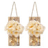 2 Pack Rustic  Jar Fairy Strip Lights Wall Decor Hydrangea Sconces Decorative Home Chic Hanging LED FlowersHanging Design with Remote Control LED Fairy Lights and White Peony, Farmhouse Kitchen Decorations Wall Home Decor Living Room Lights Set of Two