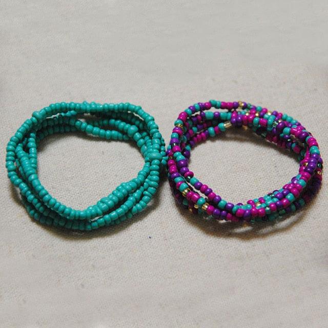 2 Pcs Summer Waist Bead Chains Belly Beads Colorful Beach Bikini Body Belly Chain Elastic Belly Chains Belt Summer Beach Costume Necklace Bead Stretchy Elastic String Summer Beach Bikini Jewelry for Women Jewelry for Women Girls