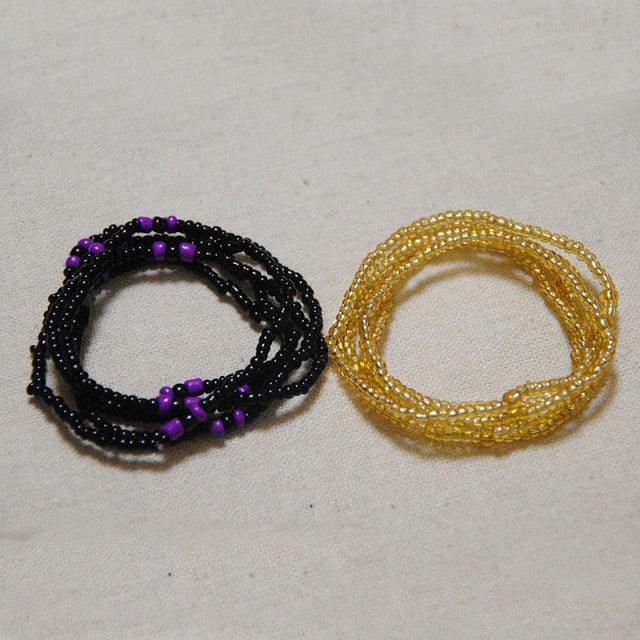 2 Pcs Summer Waist Bead Chains Belly Beads Colorful Beach Bikini Body Belly Chain Elastic Belly Chains Belt Summer Beach Costume Necklace Bead Stretchy Elastic String Summer Beach Bikini Jewelry for Women Jewelry for Women Girls