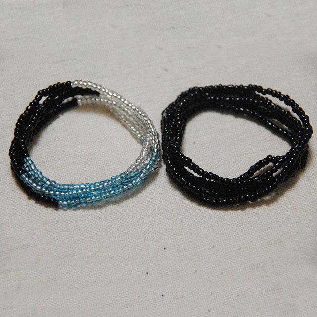 2 Pcs Summer Waist Bead Chains Belly Beads Colorful Beach Bikini Body Belly Chain Elastic Belly Chains Belt Summer Beach Costume Necklace Bead Stretchy Elastic String Summer Beach Bikini Jewelry for Women Jewelry for Women Girls