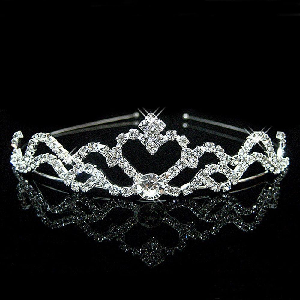 20 Style Kid Cute Princess Tiaras And Crowns Crystal Headband Bridal Crown Wedding Party Accessories Girls Fashion Hair Jewelry Wedding Bridal Tiara Princess Crown Wedding Princess Party Birthday Prom Sparkling Round Tiara